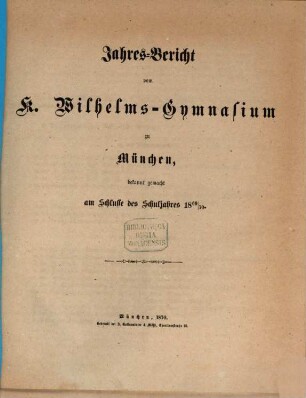 Jahresbericht. 1869/70