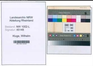 Entnazifizierung Wilhelm Kluge , geb. 07.02.1901 (Rechtsanwalt)