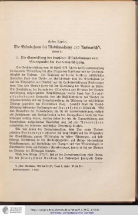 Die Eisenbahn bei Mobilmachung und Aufmarsch