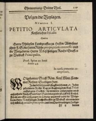 227-247, Numero I. - Numero XV.