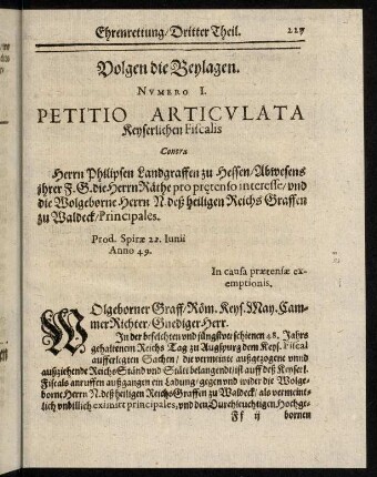 227-247, Numero I. - Numero XV.