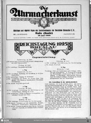 Reichstagung 1925 Breslau 27.-30. Juni