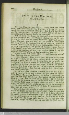Fräulein von Marivaux