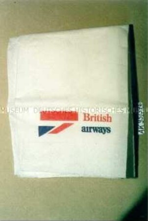 Serviette der Fluggesellschaft British Airways