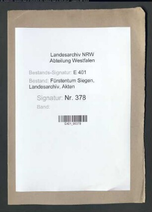 Verordnung des Fürsten Friedrich Wilhelm Adolf zu Nassau Siegen betreffend die Abweisung von einschleichenden Zigeunern, Landstreichern und Bettlern