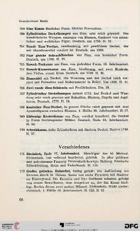 Verschiedenes (Nr. 771-791)