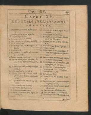 Caput XV. De Forma Iurisiurandi.