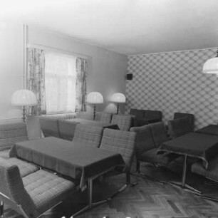 Johanngeorgenstadt, FDGB-Ferienheim : FDGB Erholungsheim "Helmut Lehmann". Blick in den Clubraum