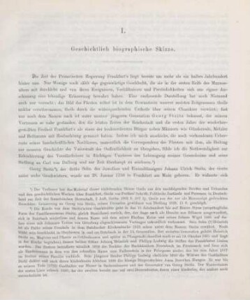 I. Geschichtlich biographische Skizze