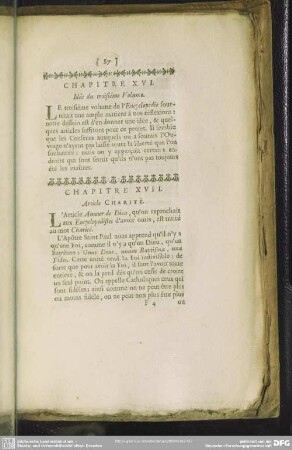 Chapitre XVII. Article Charité