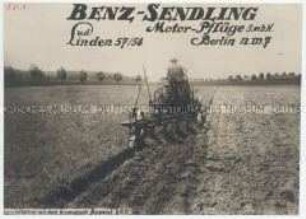 Foto von einem Motorpflug der Firma Benz-Sendling