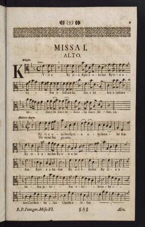 1-9, Missa I. Alto.