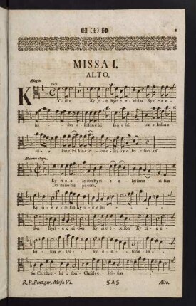 1-9, Missa I. Alto.