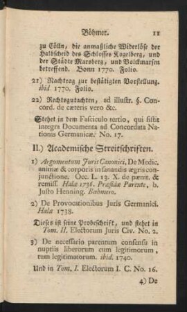 II.) Academische Streitschriften.