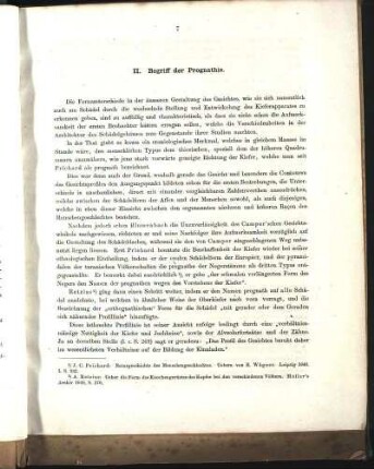 II. Begriff der Prognathie.