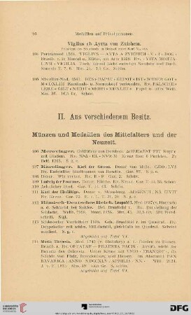 II. Aus verschiedenem Besitz (Nr. 106-315)