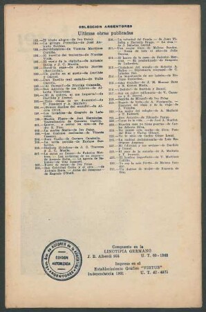Colección Argentores - Últimas obras publicadas