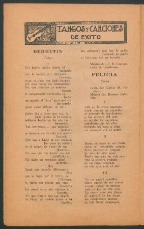Tangos y canciones de éxito