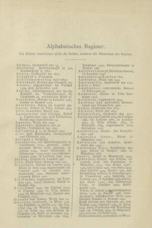 Alphabetisches Register