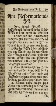 Am Reformations-Fest. - Nach der Predigt.