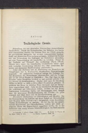 Toxikologische Chemie.