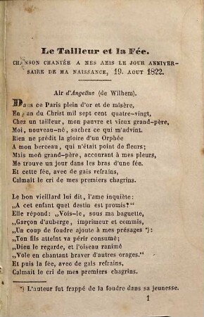 Chansons choisies : Orné du Portrait de l'auteur