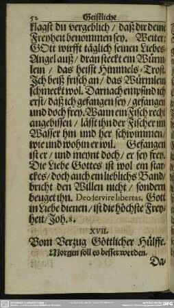 XVII. Vom Verzug Göttlicher Hülffe