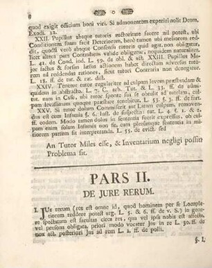 Pars II. De jure rerum.