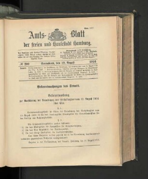 No. 200, 19. August 1916