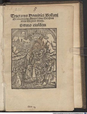 Tractatus Dominici Bollani De conceptione Gloriosissime Dei Genitricis Virginis Marie