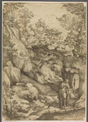 Landschaft mit Maria Magdalena als Büßerin