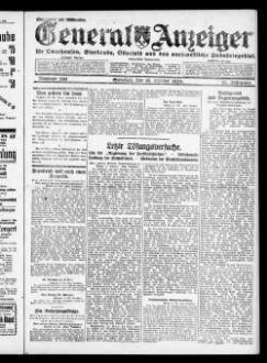 General-Anzeiger für Oberhausen, Sterkrade, Osterfeld und das nordwestliche Industriegebiet. 1921-1930