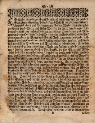 Ein kurzes Bedenken über die Fragen, so von dem Zustand, Absonderung und verwiederter Abfolge der BaursLeute ... bey jetzigen Zeiten entstehen und vorkommen : worinn die ganze Materie von Natur und Eigenschaft der Leibeigenen ... fürgestellet wird