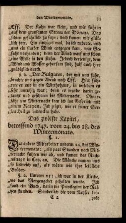 Das zwölfte Kapitel, betreffend 1747. vom 24. bis 28. des Wintermonats