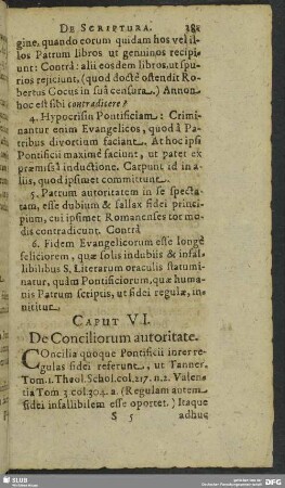 Caput VI. De Conciliorum autoritate
