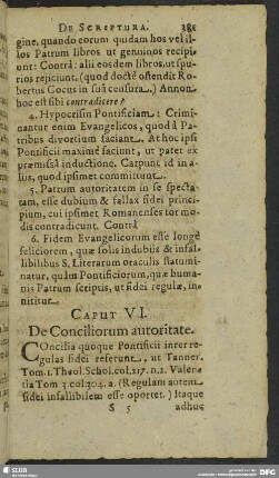 Caput VI. De Conciliorum autoritate