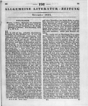 Grauert, W. H.: Historische und philologische Analekten. Slg. 1. Münster: Deiters 1833