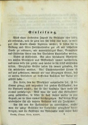 Goethe's sämmtliche Werke : in vierzig Bänden, 39 : Geschichte der Farbenlehre