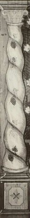 Eintüriger Kleiderschrank mit Darstellung von Jakob und Rahel