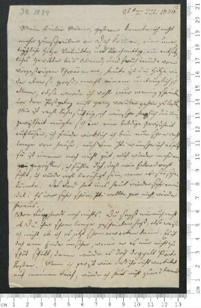 Brief von Antonie von Chamisso an Adelbert von Chamisso