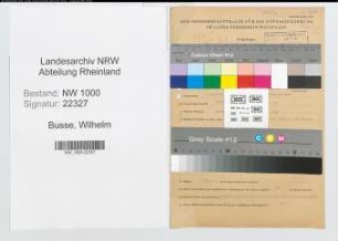 Entnazifizierung Wilhelm Busse, geb. 23.05.1890 (Rechtsanwalt)