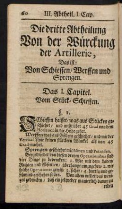 Dritte Abtheilung. Von der Würckung der Artillerie, [...]