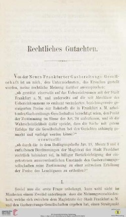 Rechtliches Gutachten