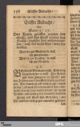Eilffte Andacht / über Galat. 5 / 17.