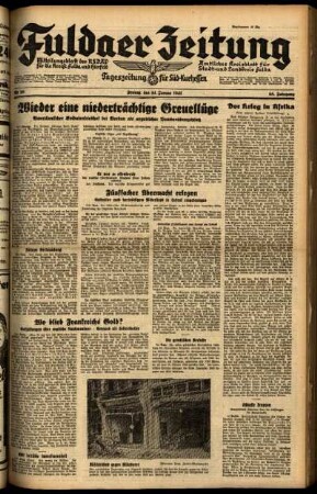 Ausgabe vom Freitag, den 24. Januar 1941.