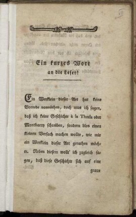 Ein kurzes Wort an die Leser!
