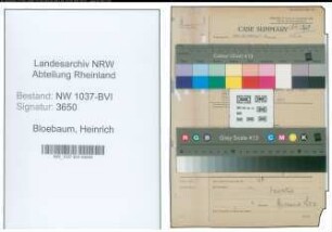 Entnazifizierung Heinrich Bloebaum , geb. 20.04.1900 (Polizeibeamter)