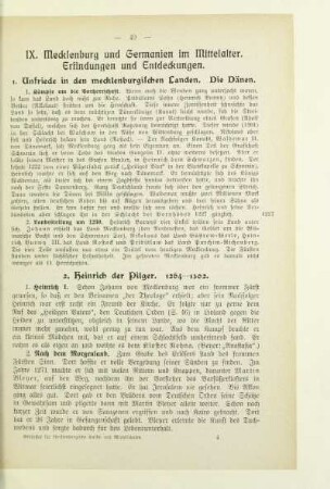 IX. Mecklenburg und Germanien im Mittelalter. Erfindungen und Entdeckungen