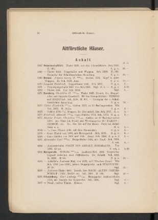 Altfürstliche Häuser