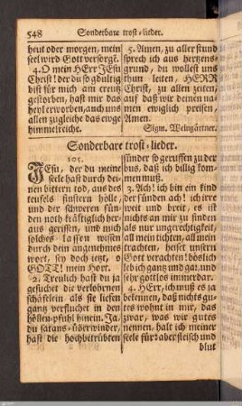 Sonderbare trost-lieder.